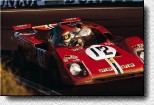 Le Mans 24 h 1971: N.A.R.T.’s 512M s/n 1020, driven by Posey/ Adamovicz finished in 3rd place. It was the best Ferrari finish of the year in the famous French race. 